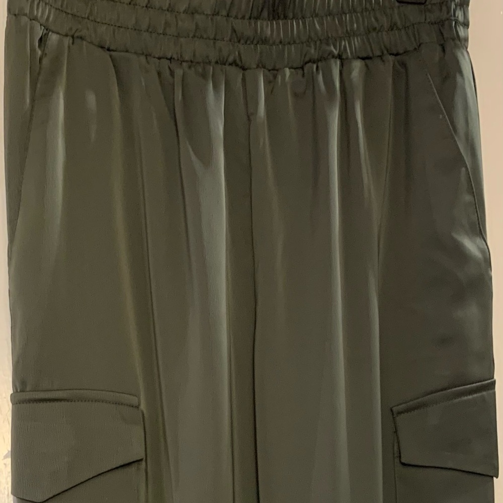 Marled satin joggers